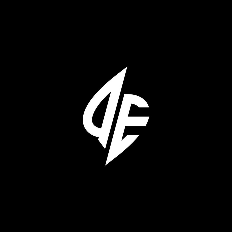 QE monogram logo esport or gaming initial concept vector