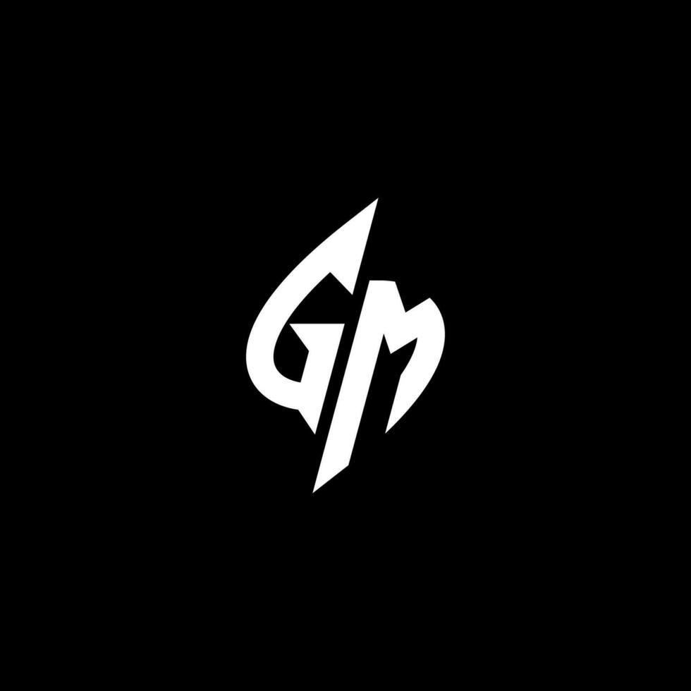 GM monogram logo esport or gaming initial concept vector