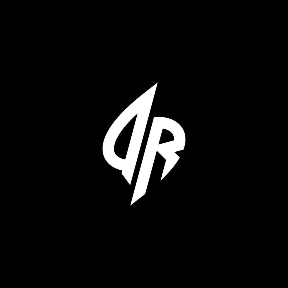 QR monogram logo esport or gaming initial concept vector