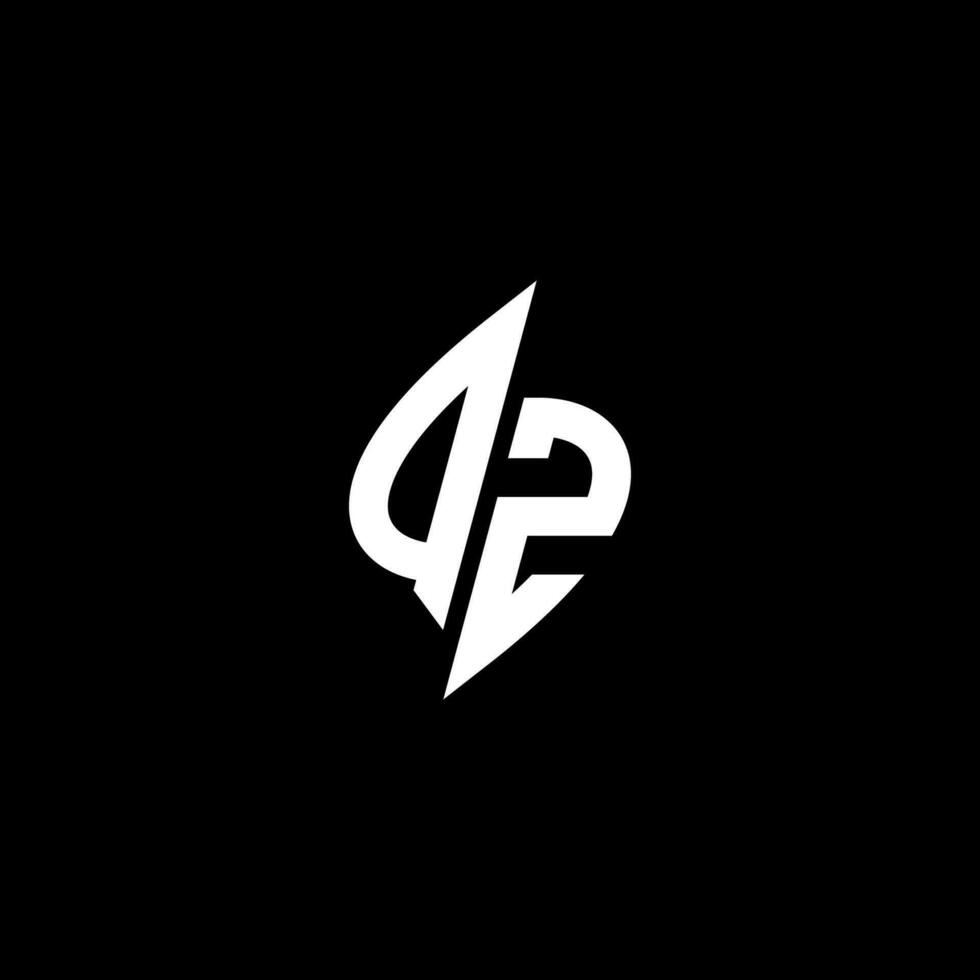 QZ monogram logo esport or gaming initial concept vector
