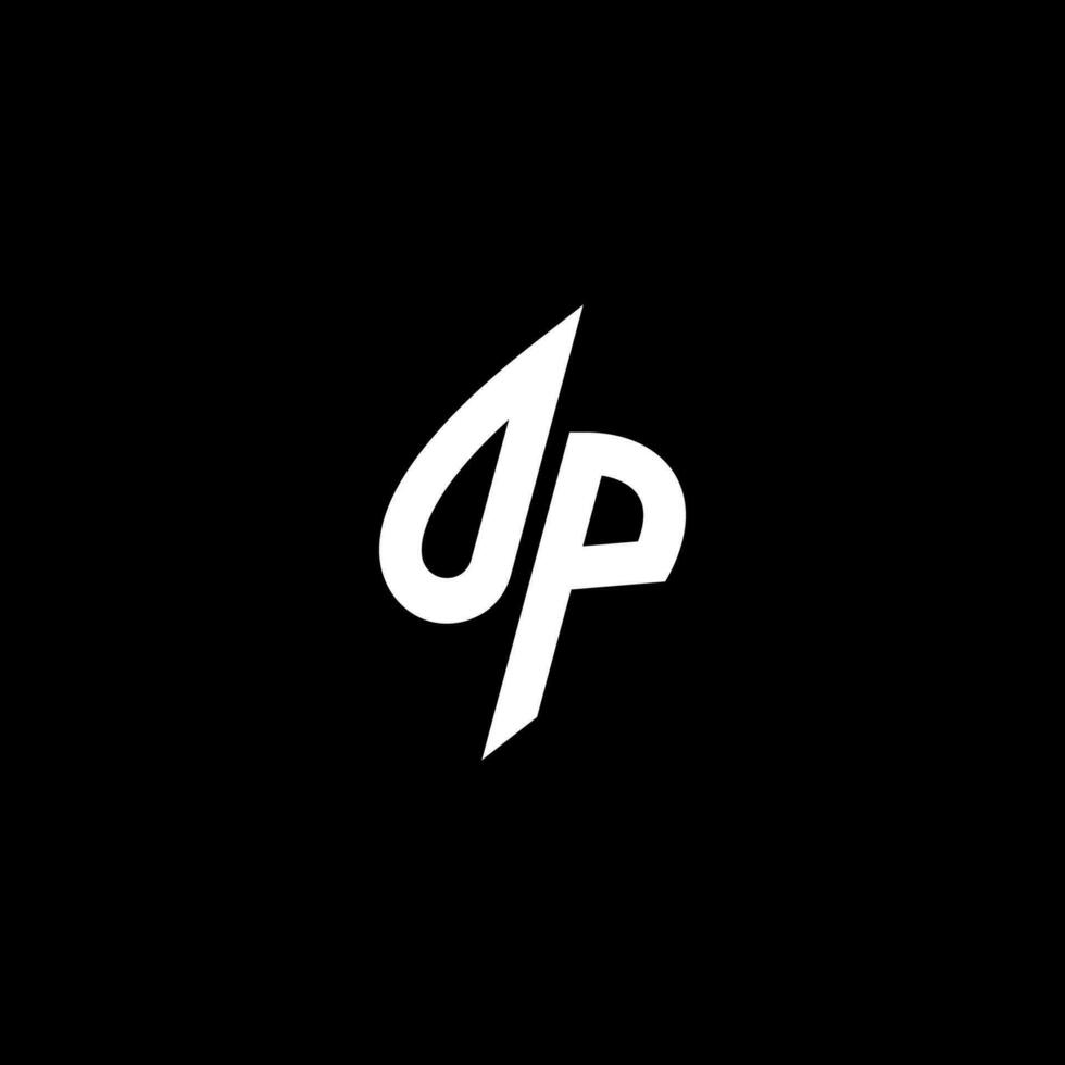 OP monogram logo esport or gaming initial concept vector