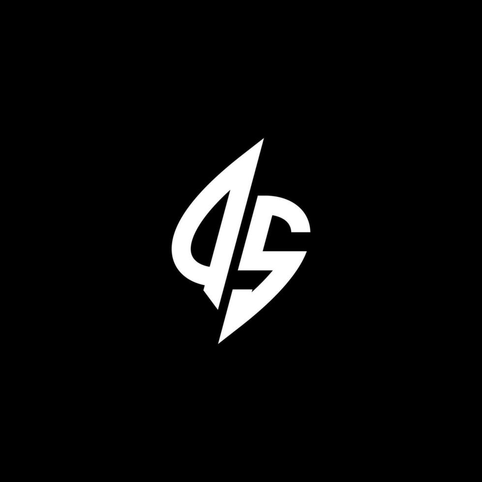 QS monogram logo esport or gaming initial concept vector