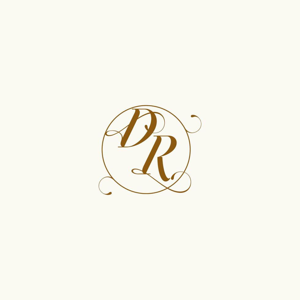 DR wedding monogram initial in perfect details vector