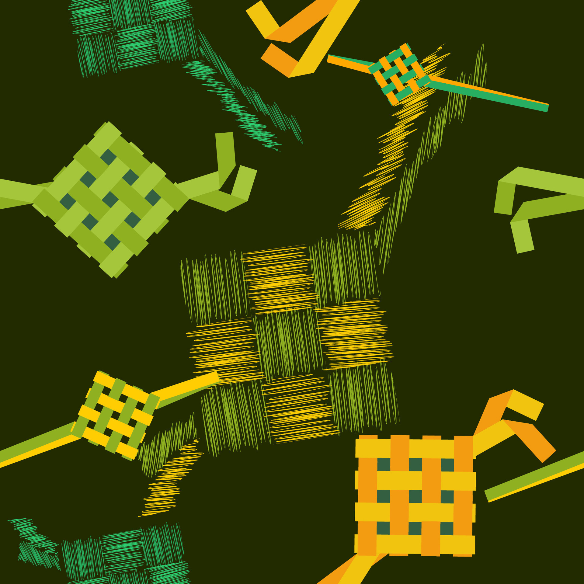 Editable Indonesian or Malaysian Ketupat Packed Rice Vector