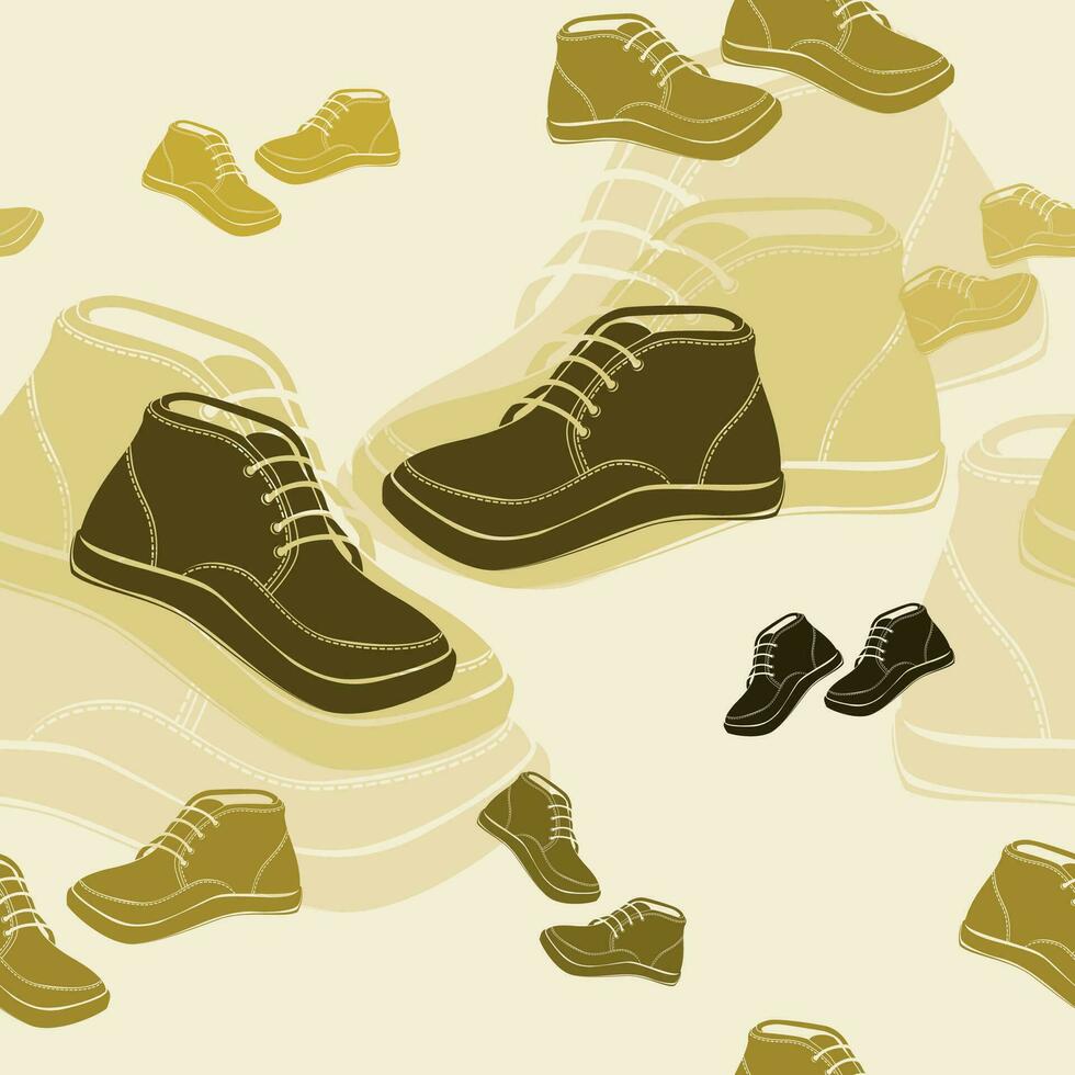 editable vector ilustración de plano monocromo masculino cuero Zapatos como sin costura modelo para creando antecedentes de Moda publicidad diseño