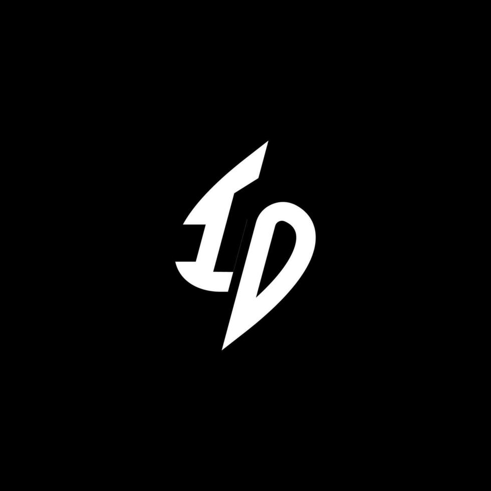 IO monogram logo esport or gaming initial concept vector