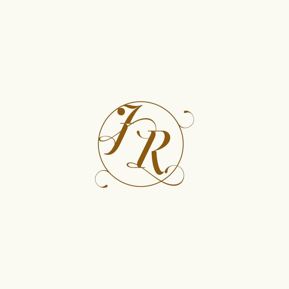 JR wedding monogram initial in perfect details vector