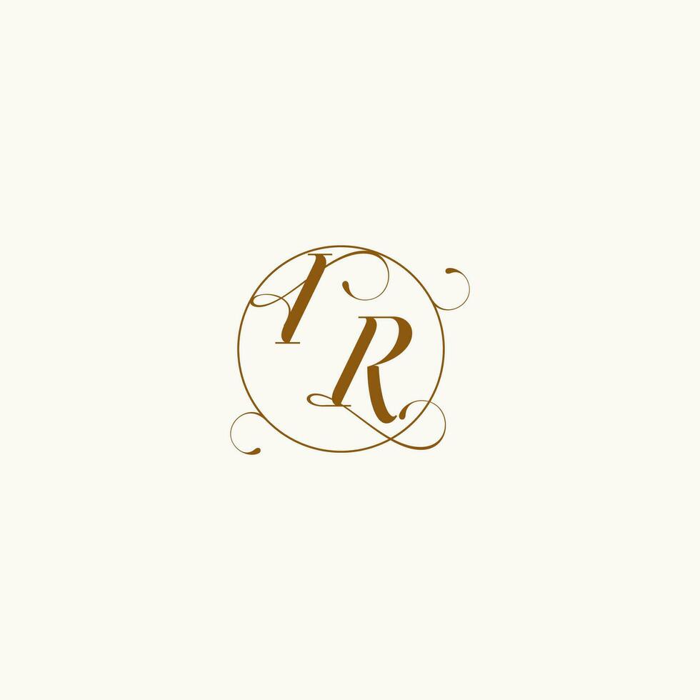 IR wedding monogram initial in perfect details vector