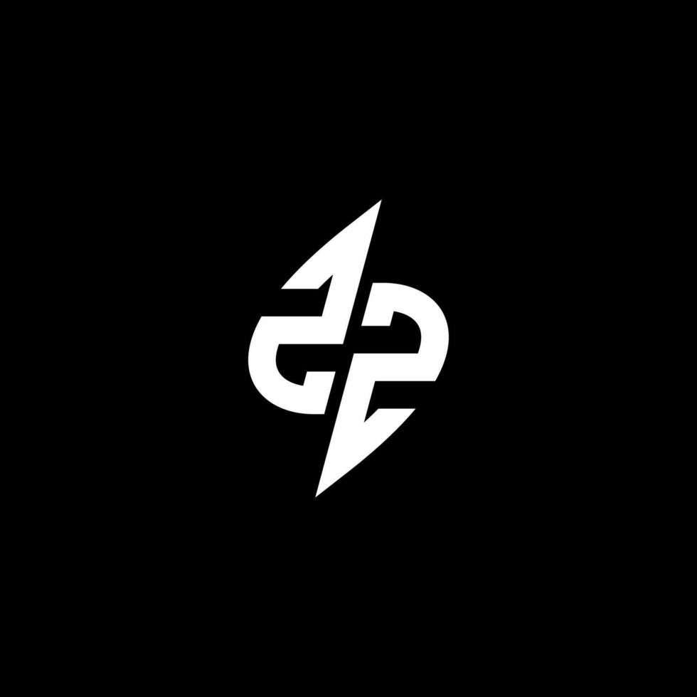 ZZ monogram logo esport or gaming initial concept vector