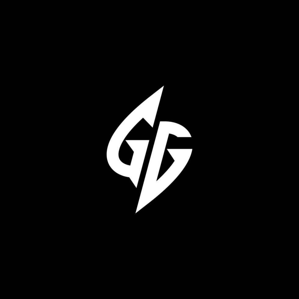 GG monogram logo esport or gaming initial concept vector