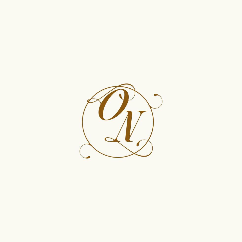 ON wedding monogram initial in perfect details vector