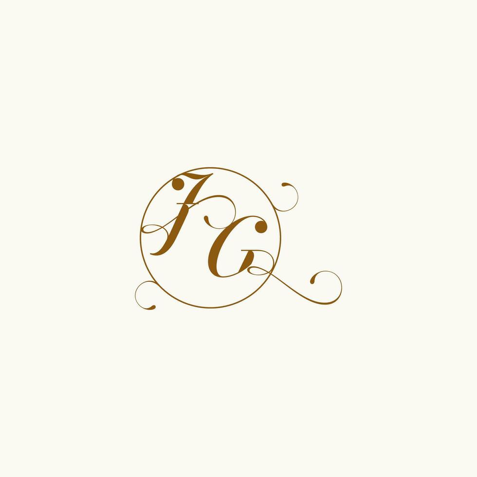 JG wedding monogram initial in perfect details vector