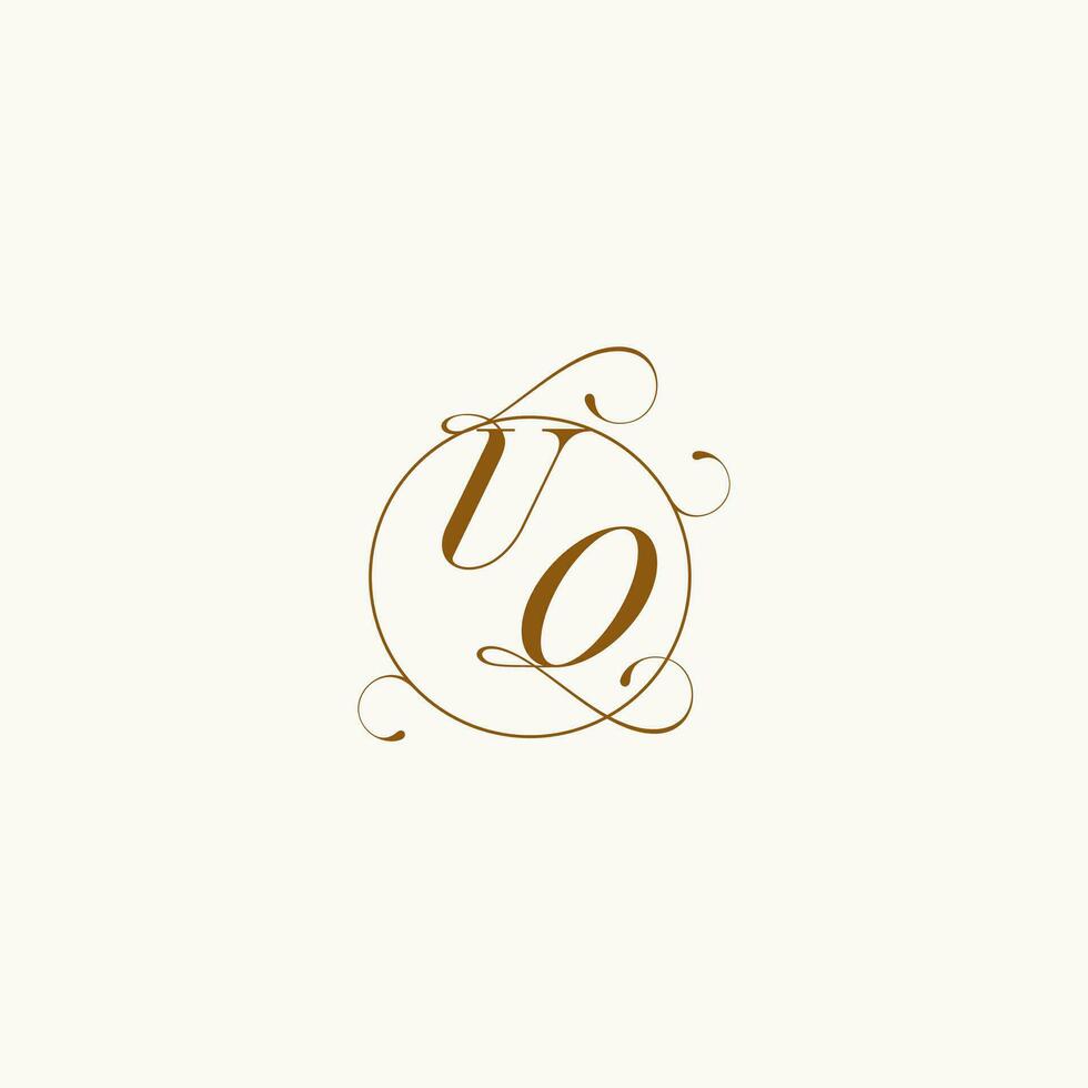 UO wedding monogram initial in perfect details vector