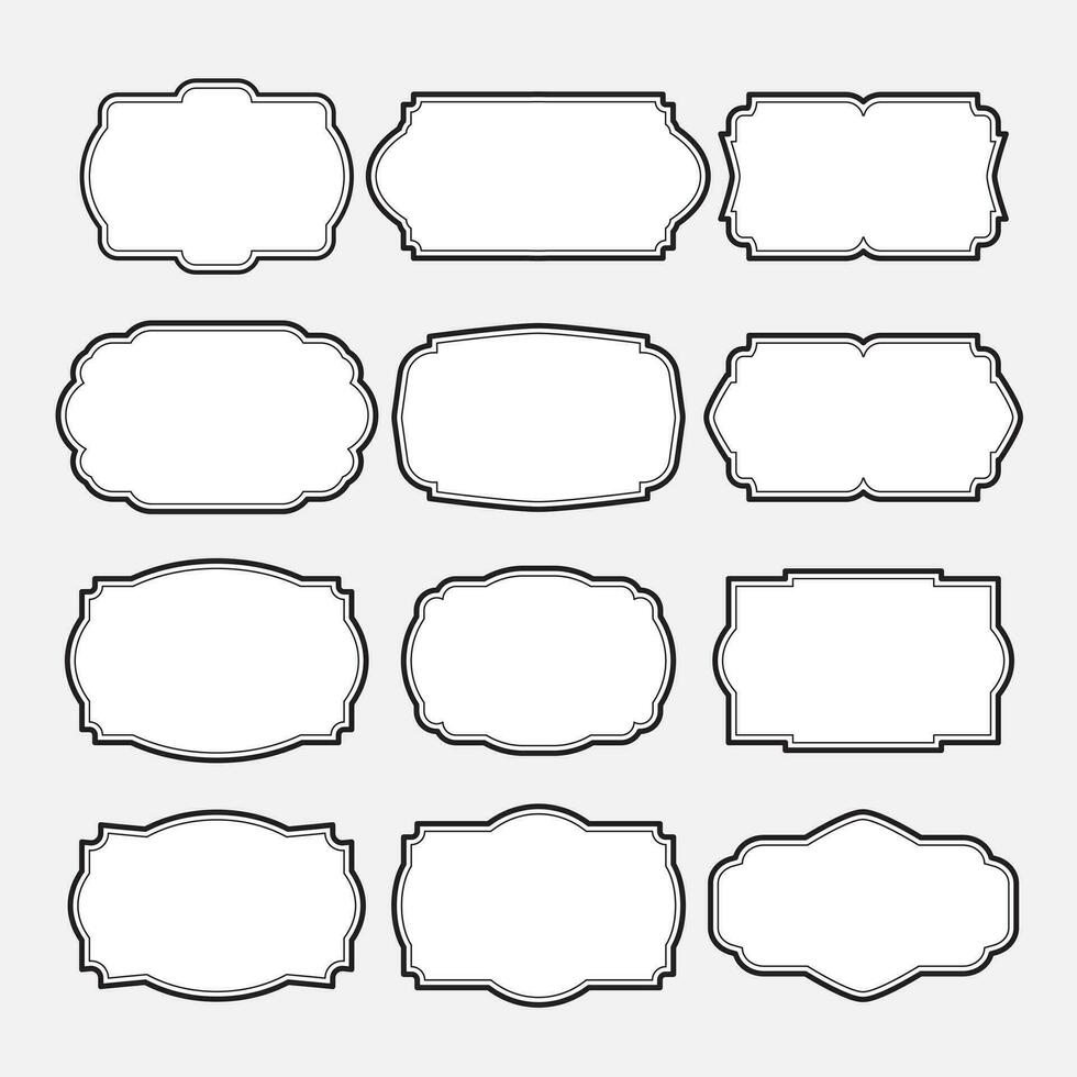 Set of 12 vintage vector frames