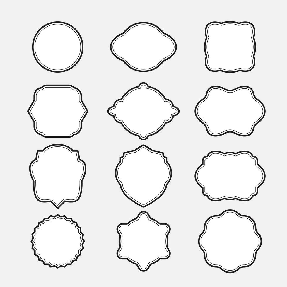 Set of 12 vintage vector frames