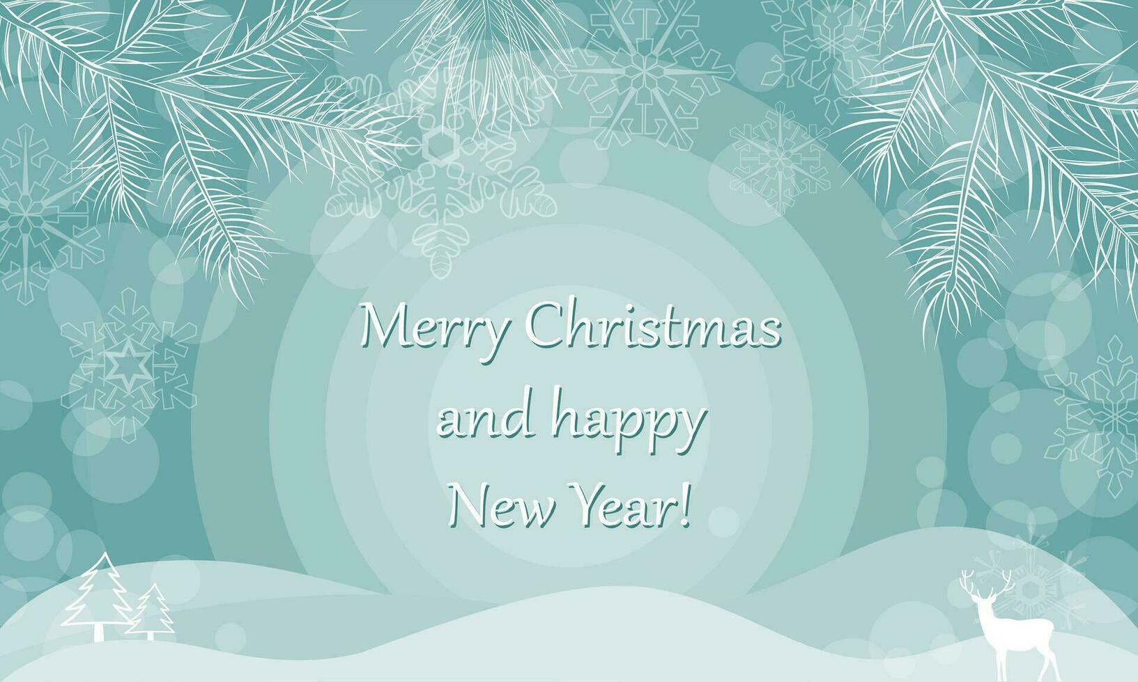 Winter background of falling snow Christmas card design vector illustration