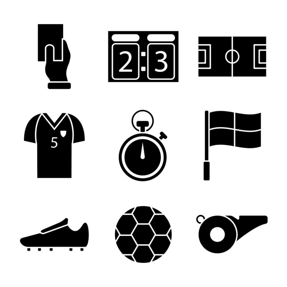 fútbol conjunto icono diseño vector