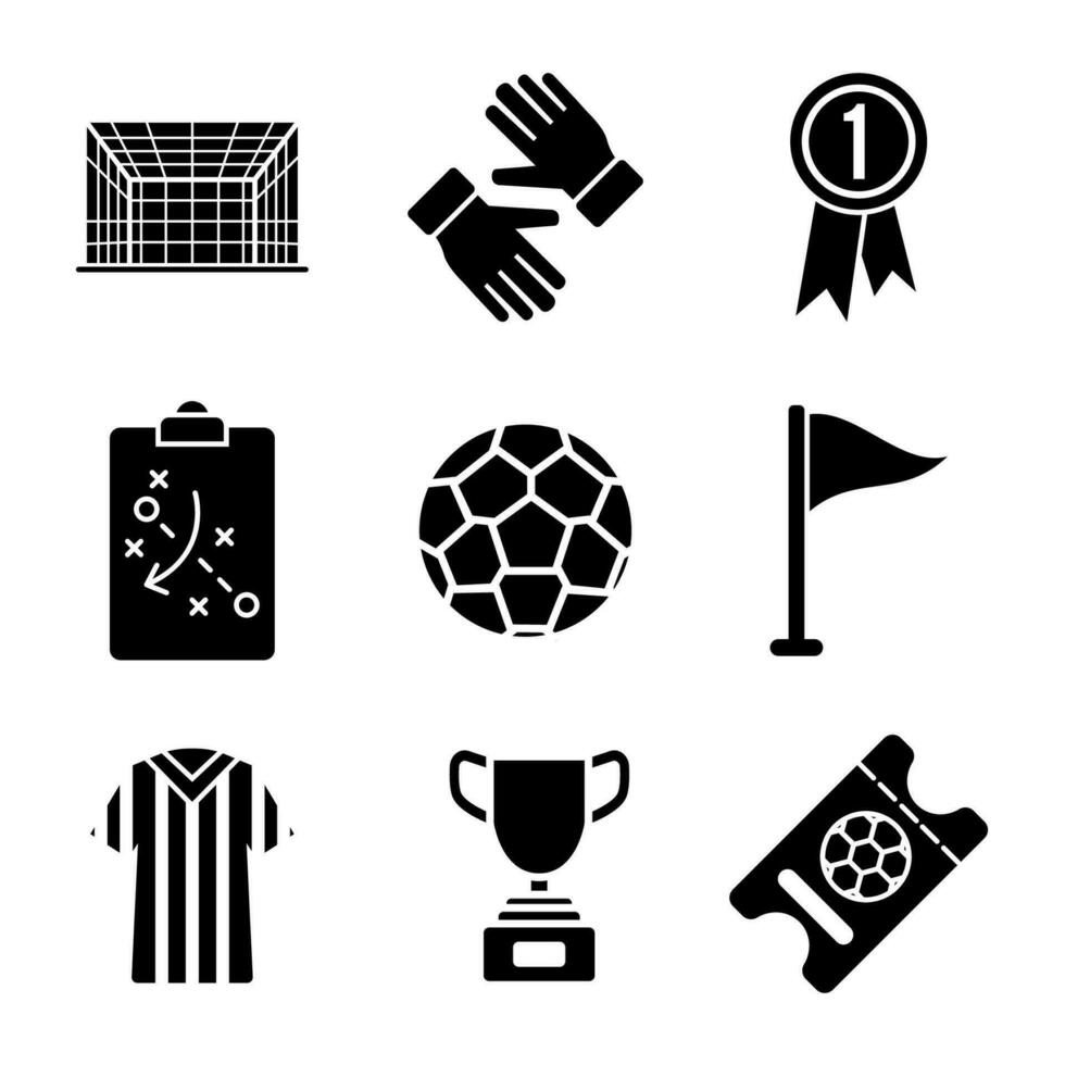 fútbol conjunto icono diseño vector