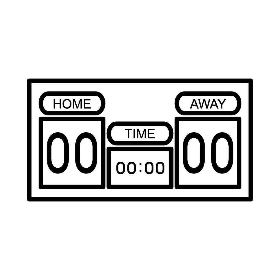 soccer scoreboard icon design vector