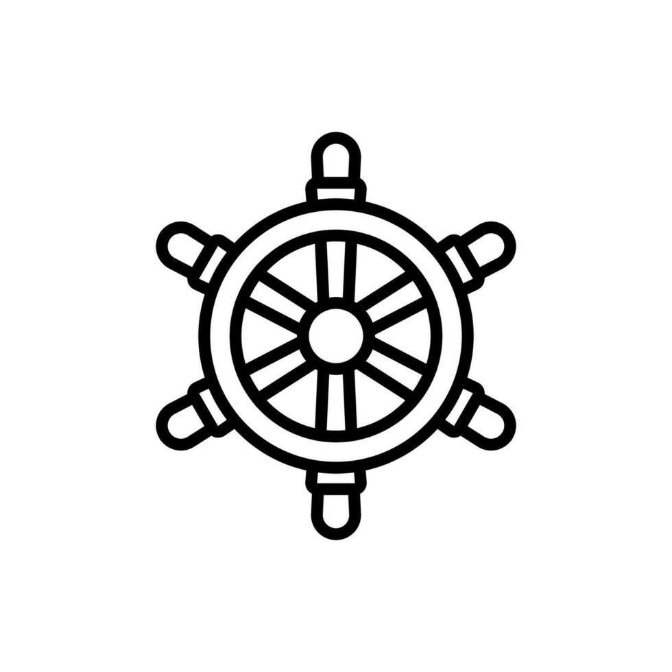 ship steering wheel icon design vector template