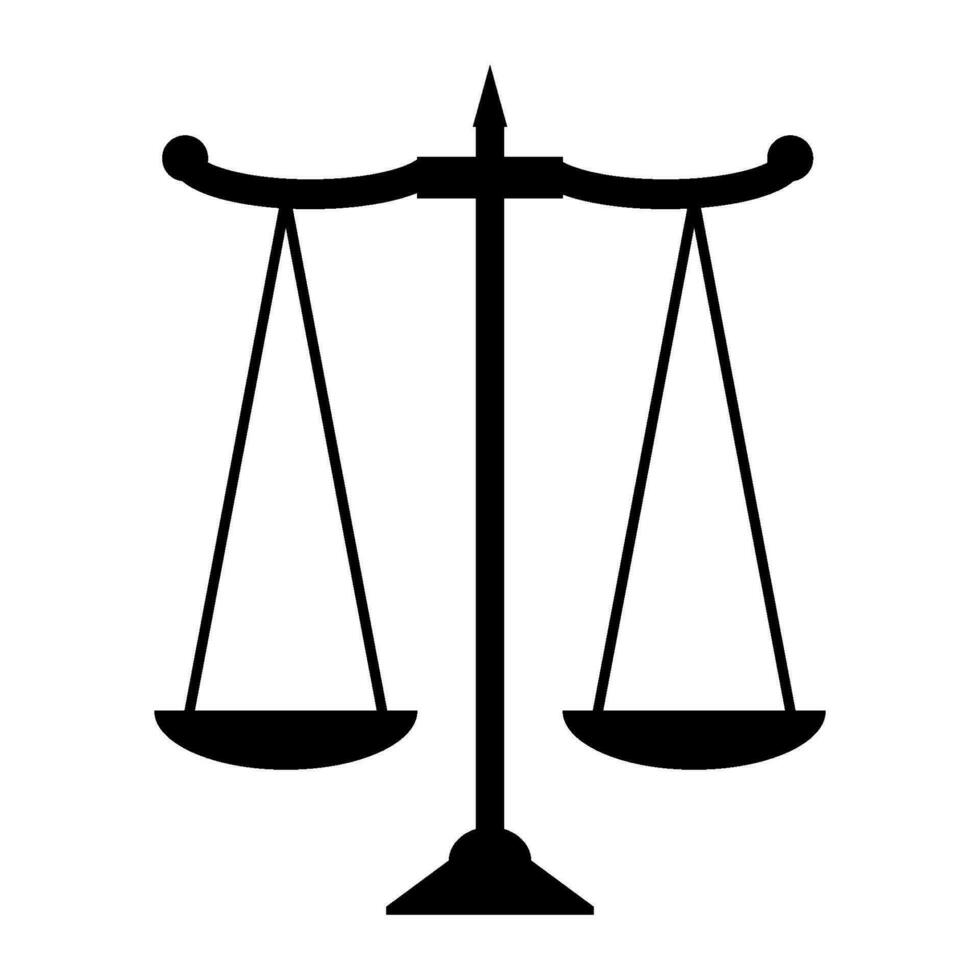 scales of justice icon design vector