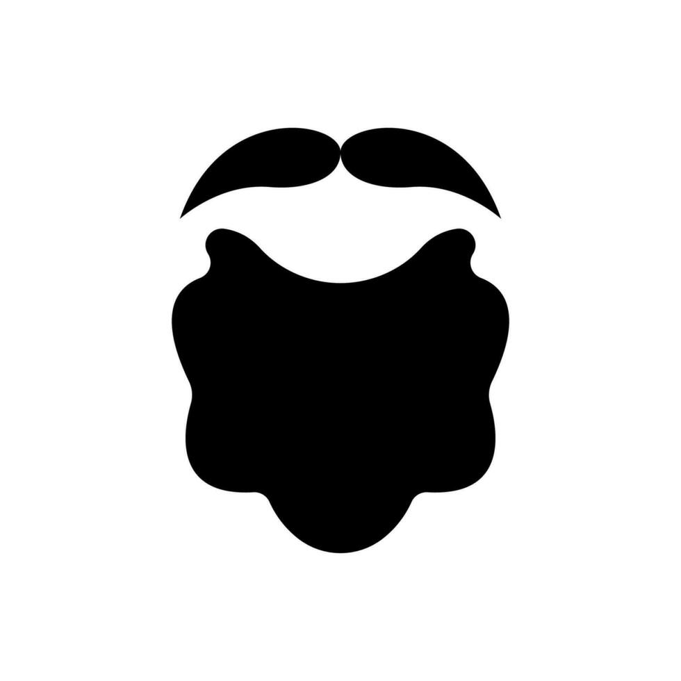 Papa Noel barba Bigote icono diseño vector