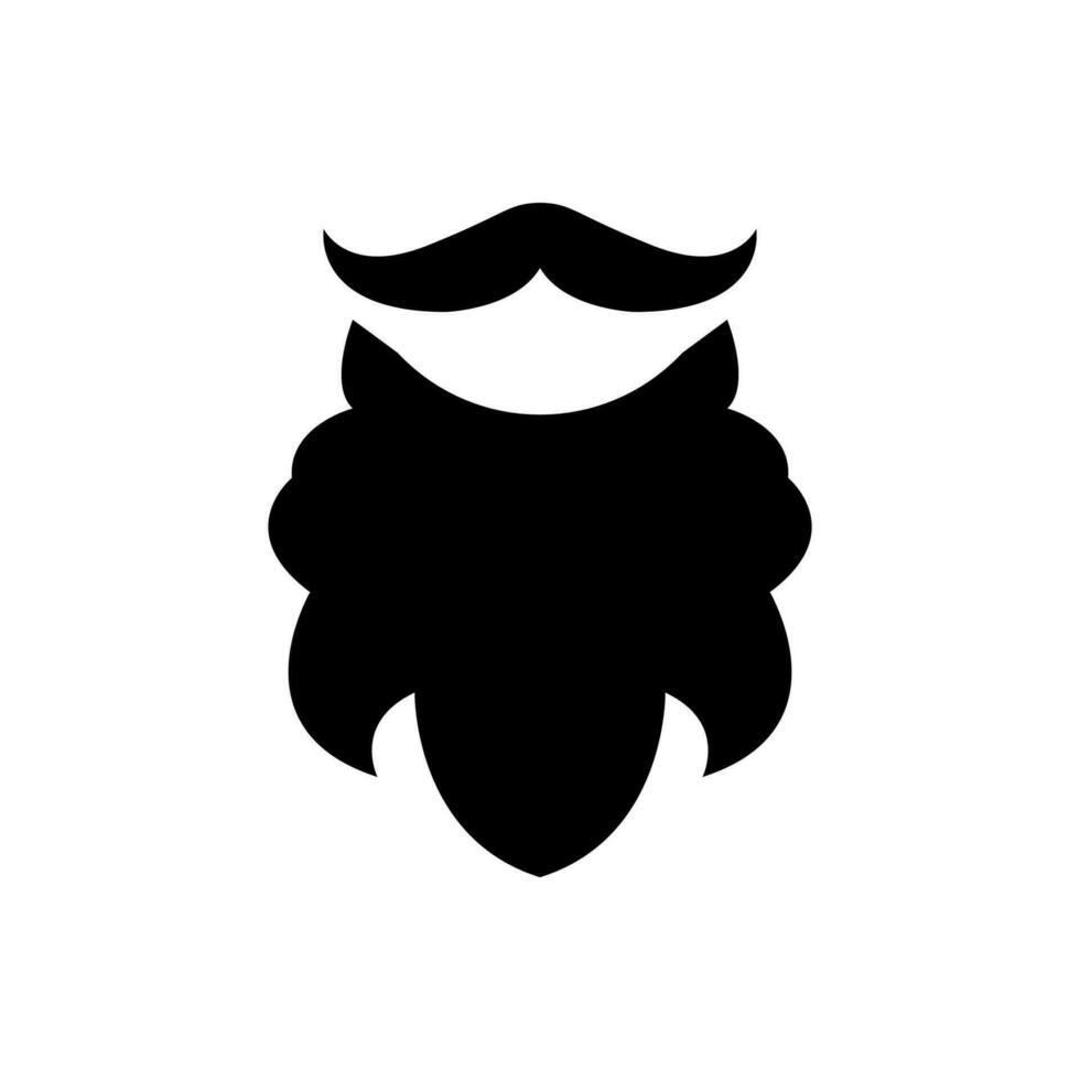 Papa Noel barba Bigote icono diseño vector