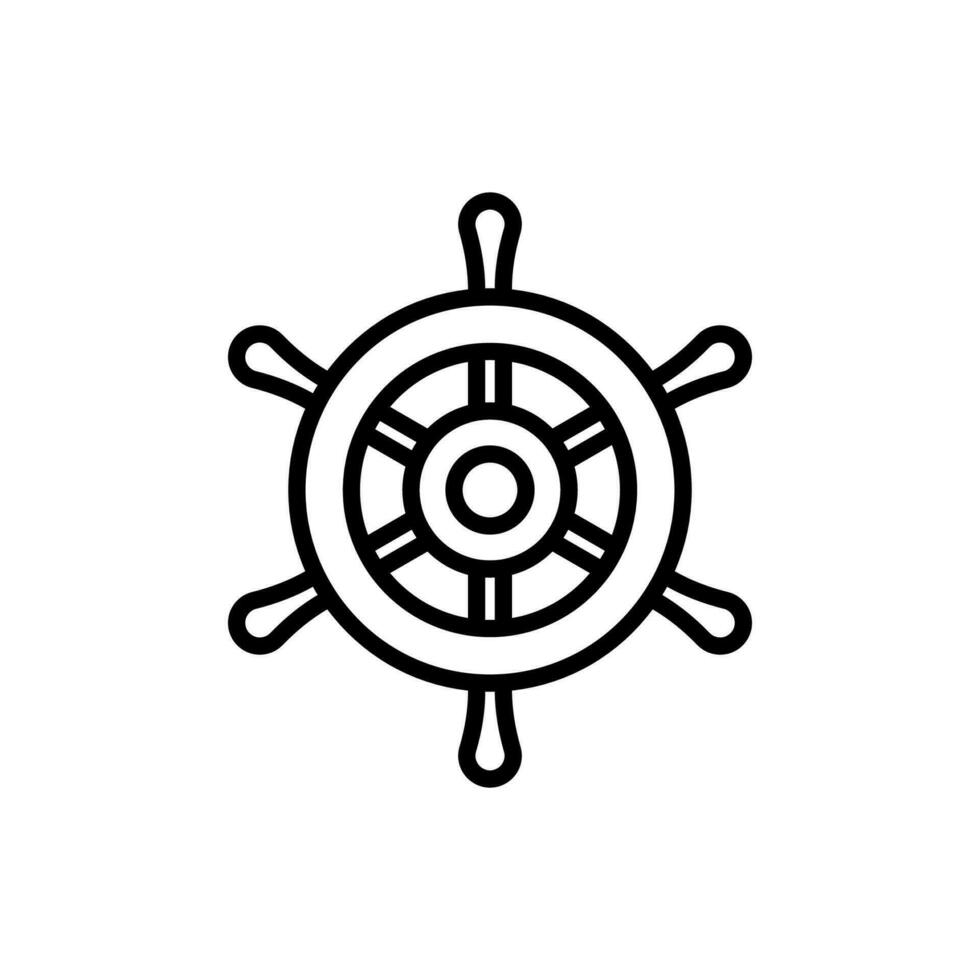 ship steering wheel icon design vector template