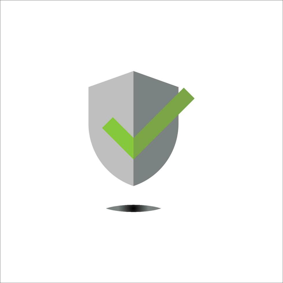 shield and check mark icon vector template