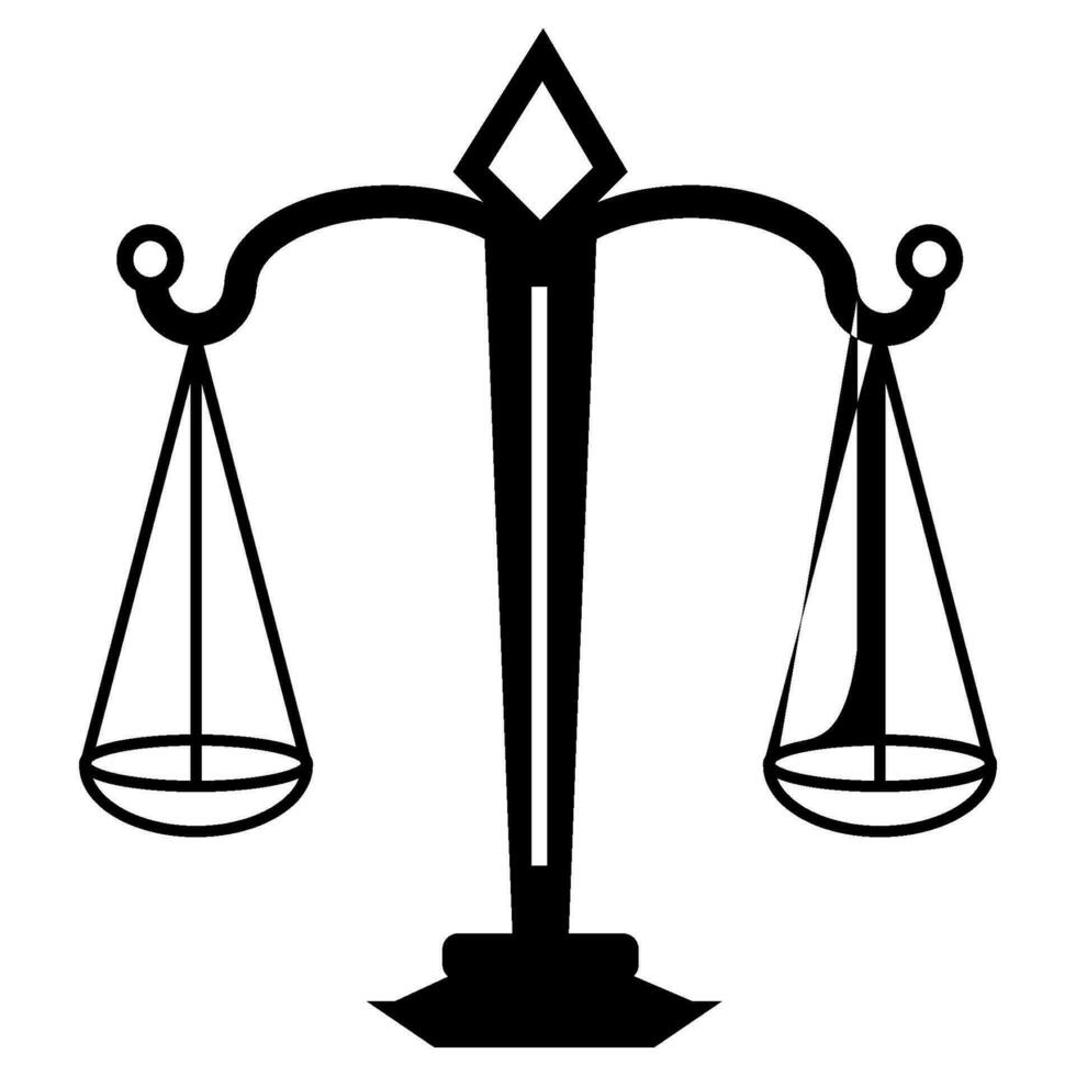 scales of justice icon design vector