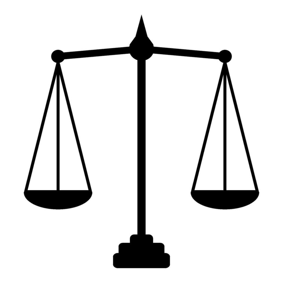 scales of justice icon design vector