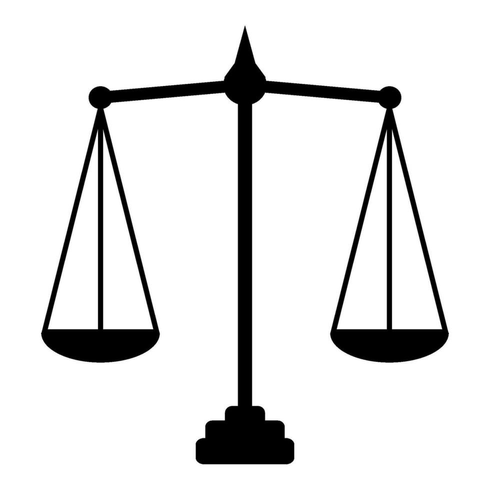 scales of justice icon design vector