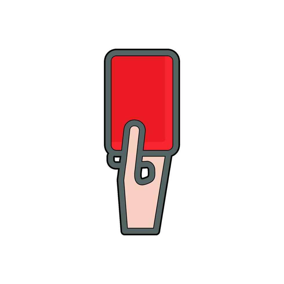 red yellow card soccer refeere A1 vector