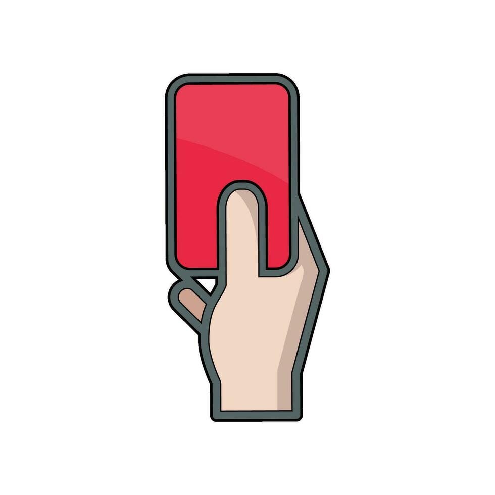 red yellow card soccer refeere A1 vector