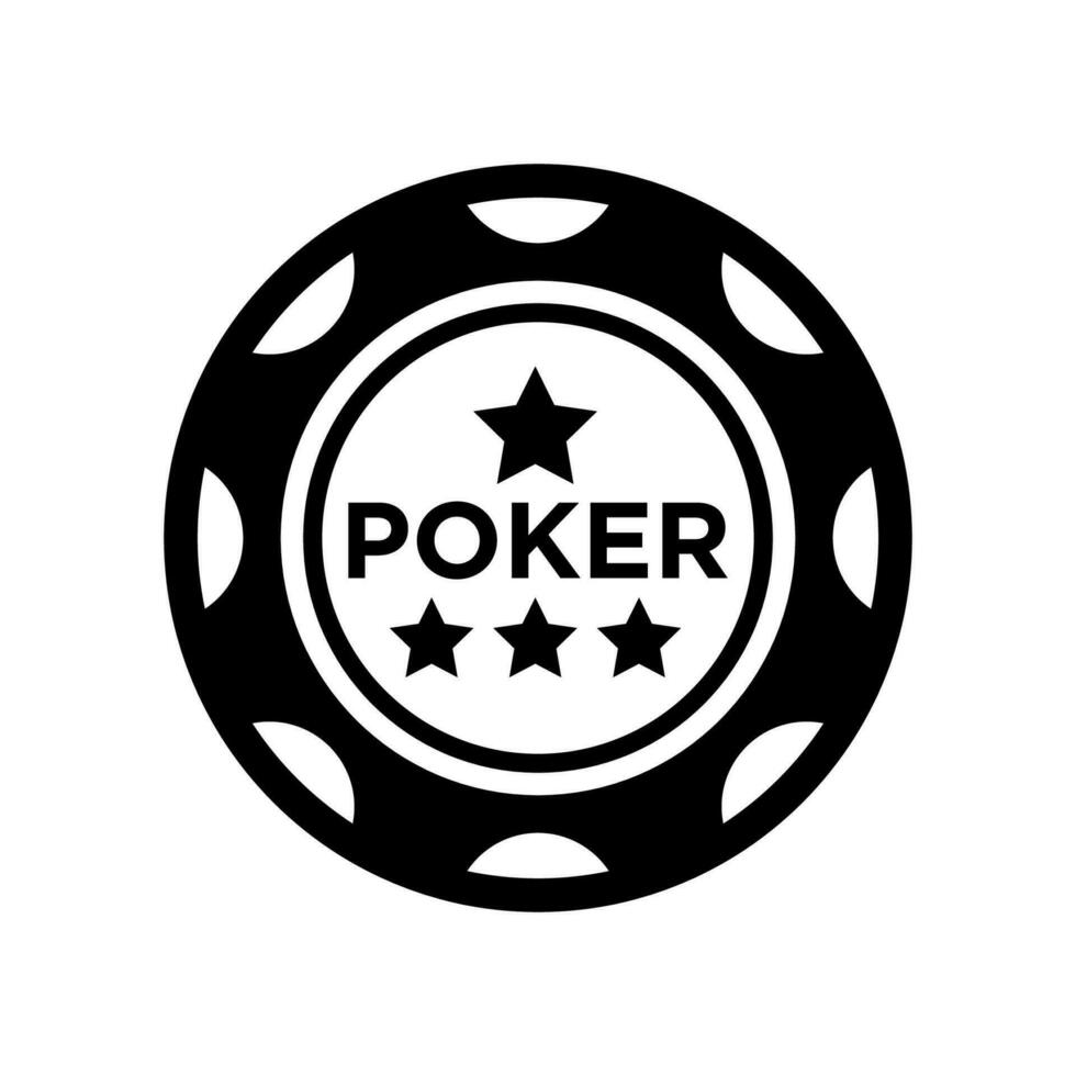 póker chip icono diseño vector