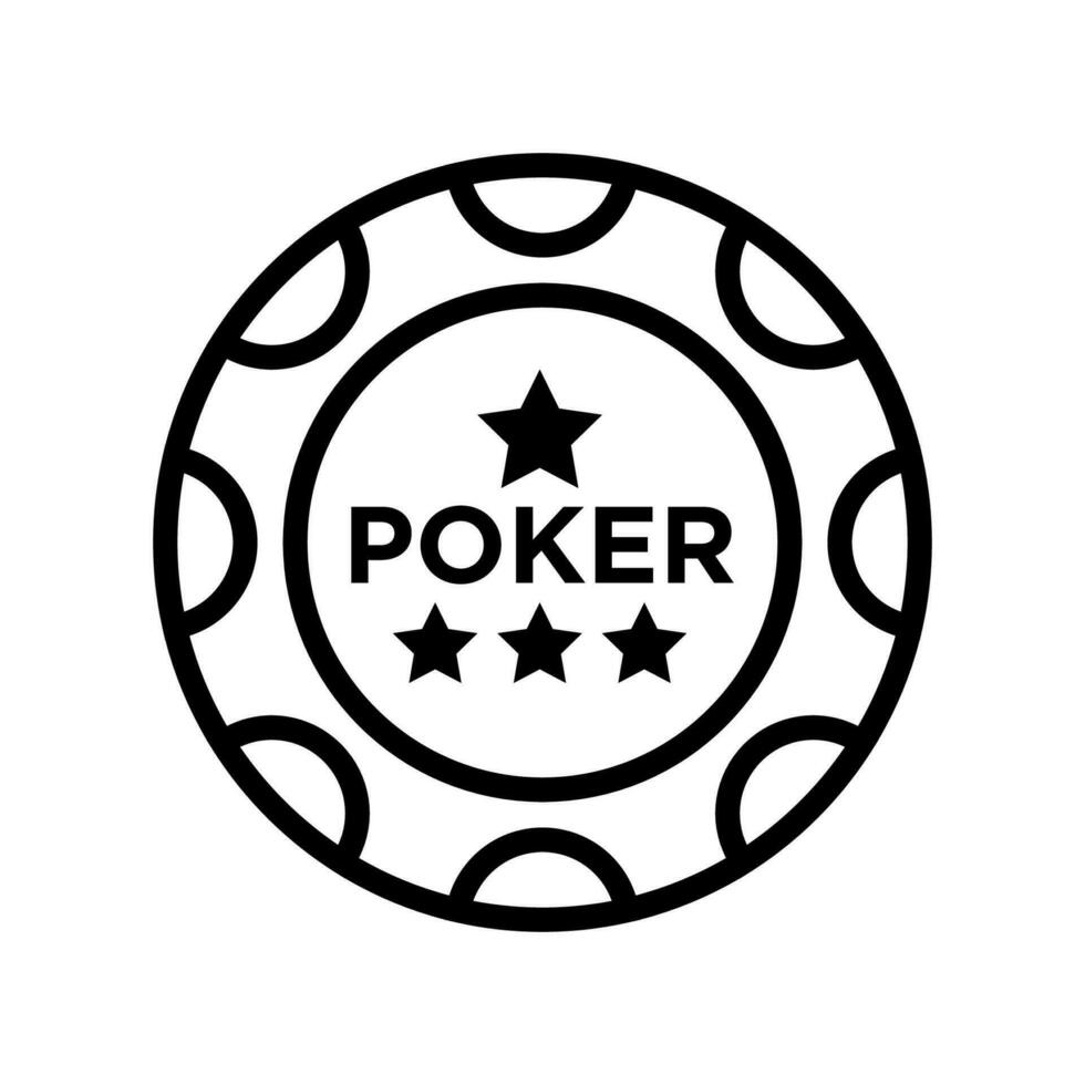 póker chip icono diseño vector