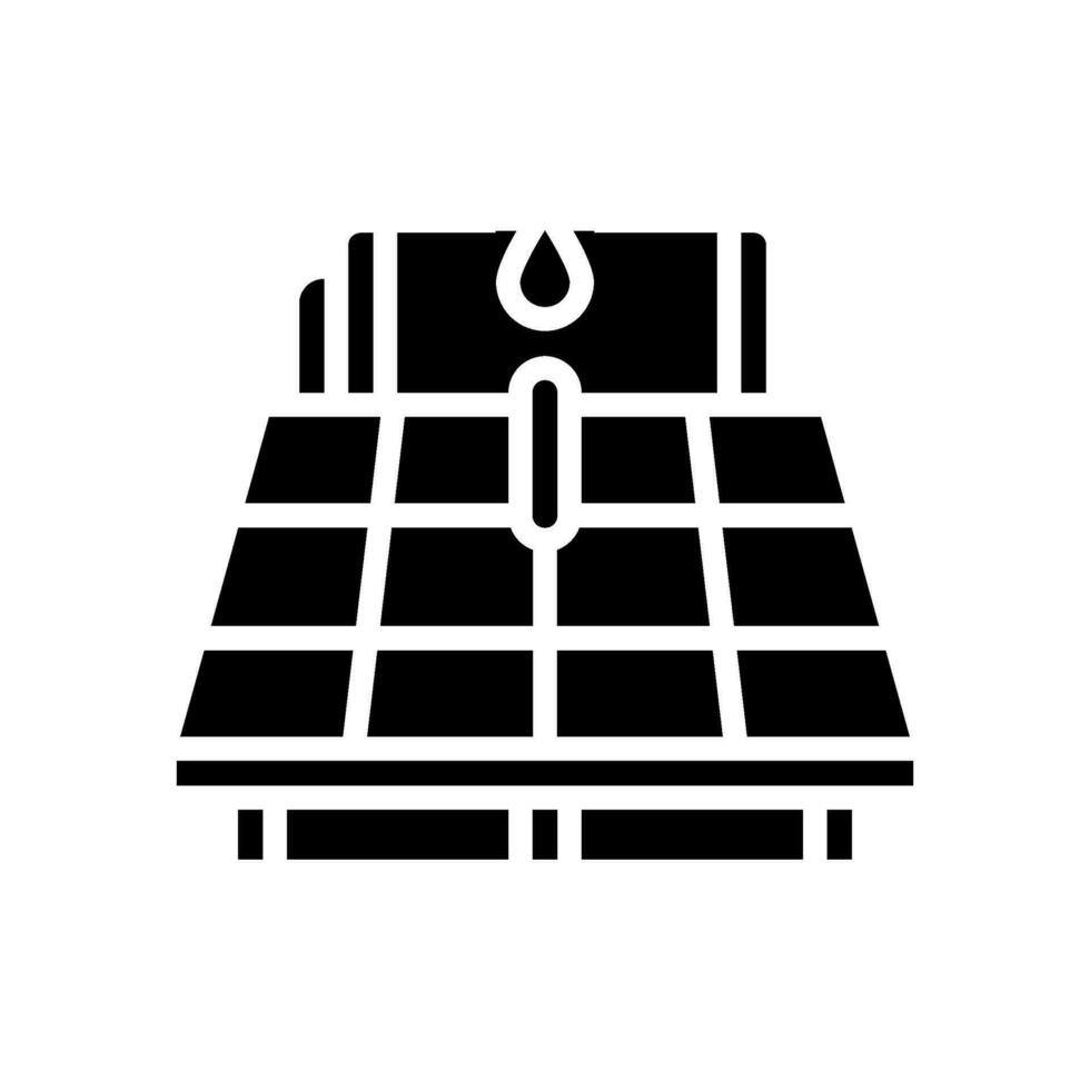 solar water heater glyph icon vector illustration