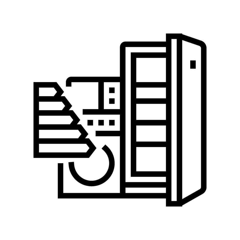 appliances energy efficient line icon vector illustration