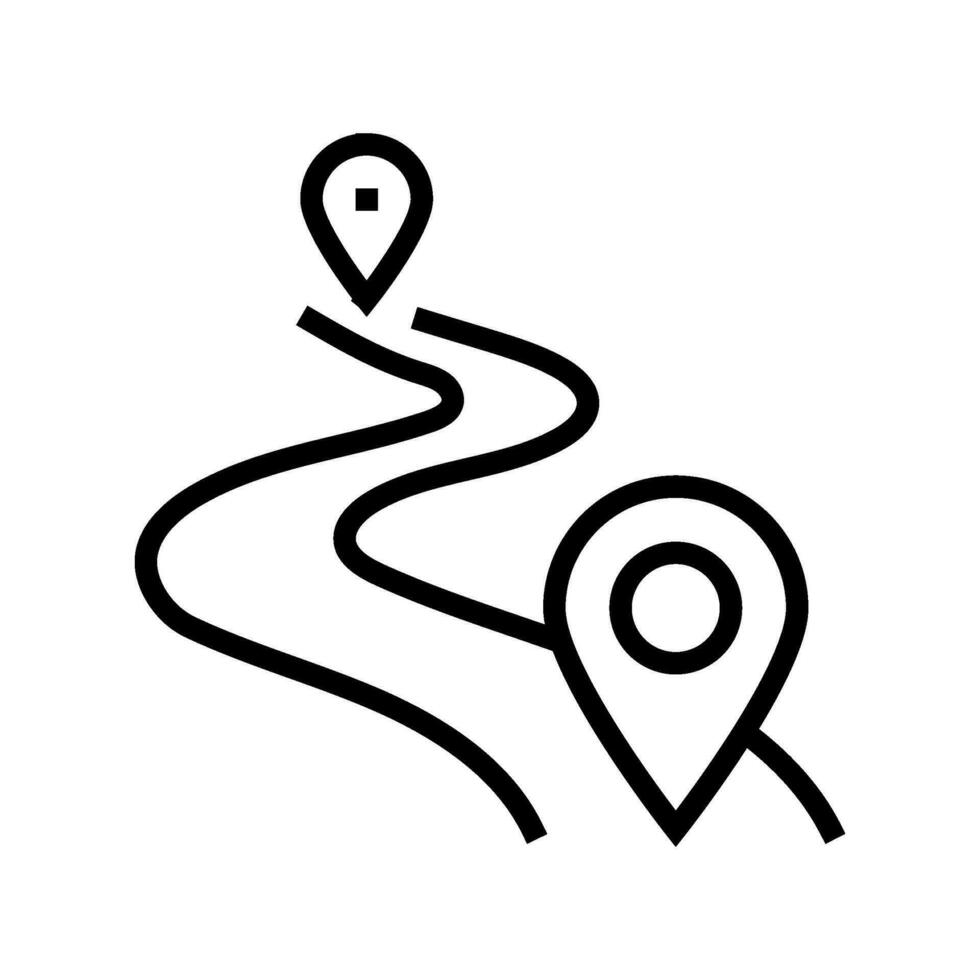 map pointer delivery line icon vector illustration