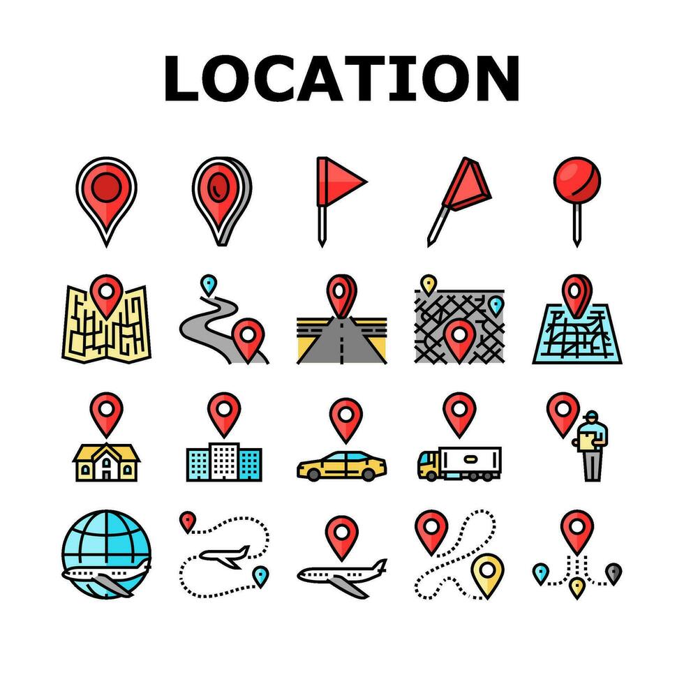 location pin map point icons set vector 34904146 Vector Art at Vecteezy