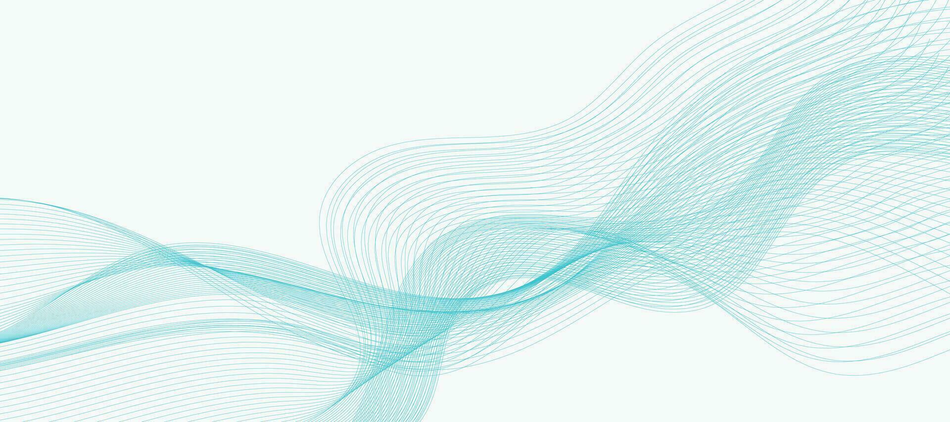 Abstract vector background with smooth color wave. Smoke wavy lines. Vector blue waves background