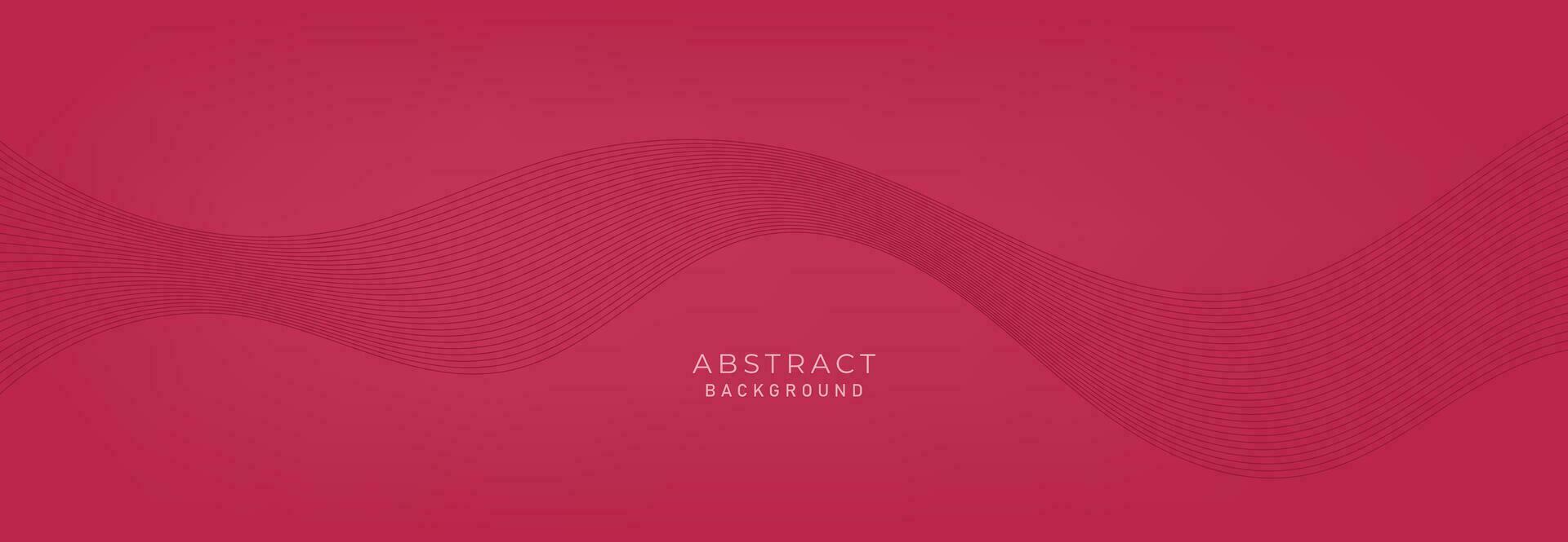 Abstract vector background with red wavy lines