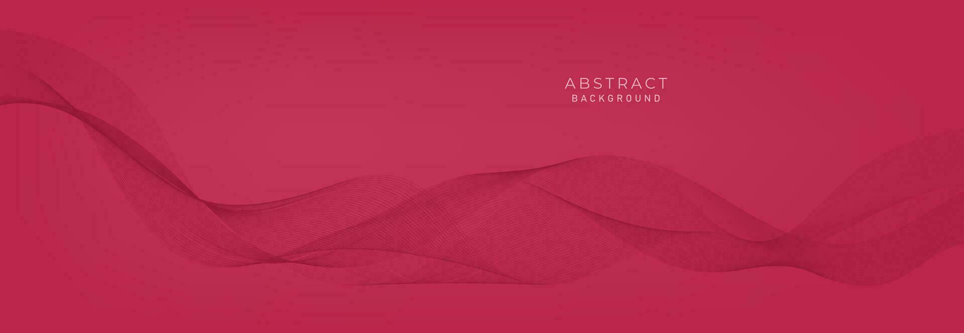 Abstract vector background with red wavy lines