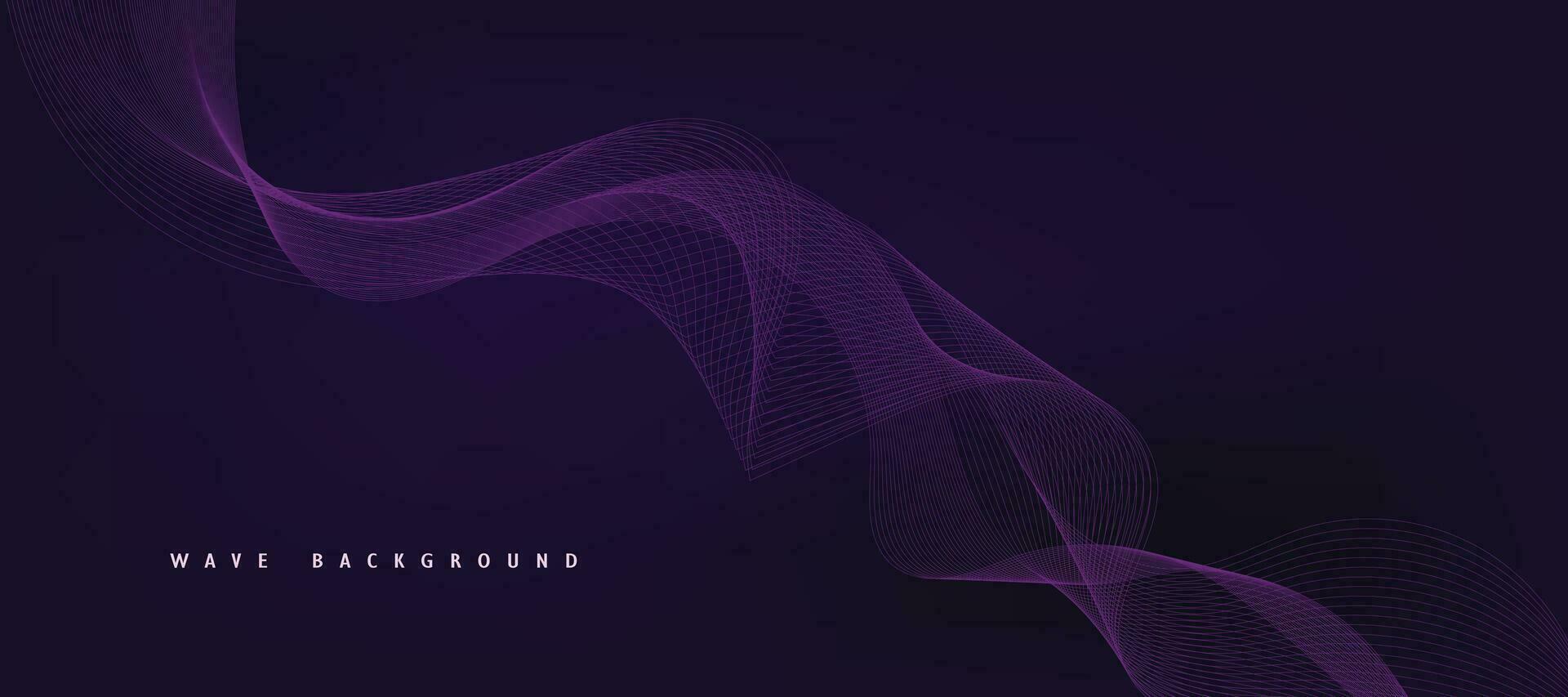 púrpura antecedentes con fluido ola líneas. futurista tecnología concepto. vector ilustración
