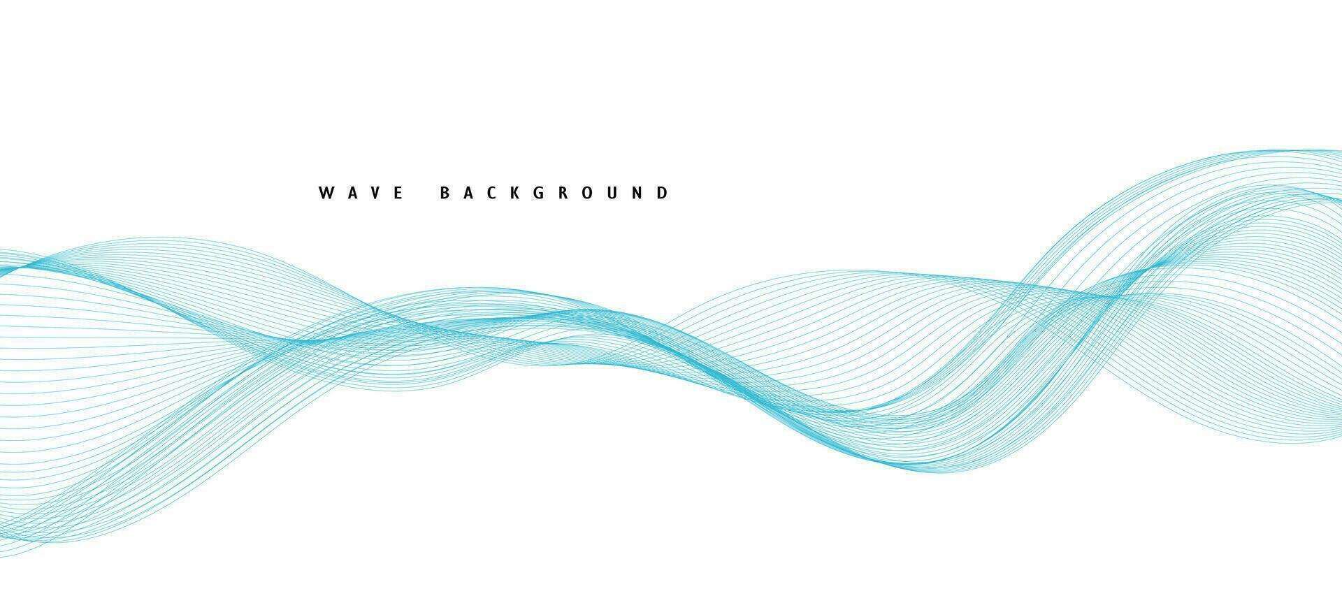 Abstract Vector Background with blue Color Wave. Smoke Wavy Lines