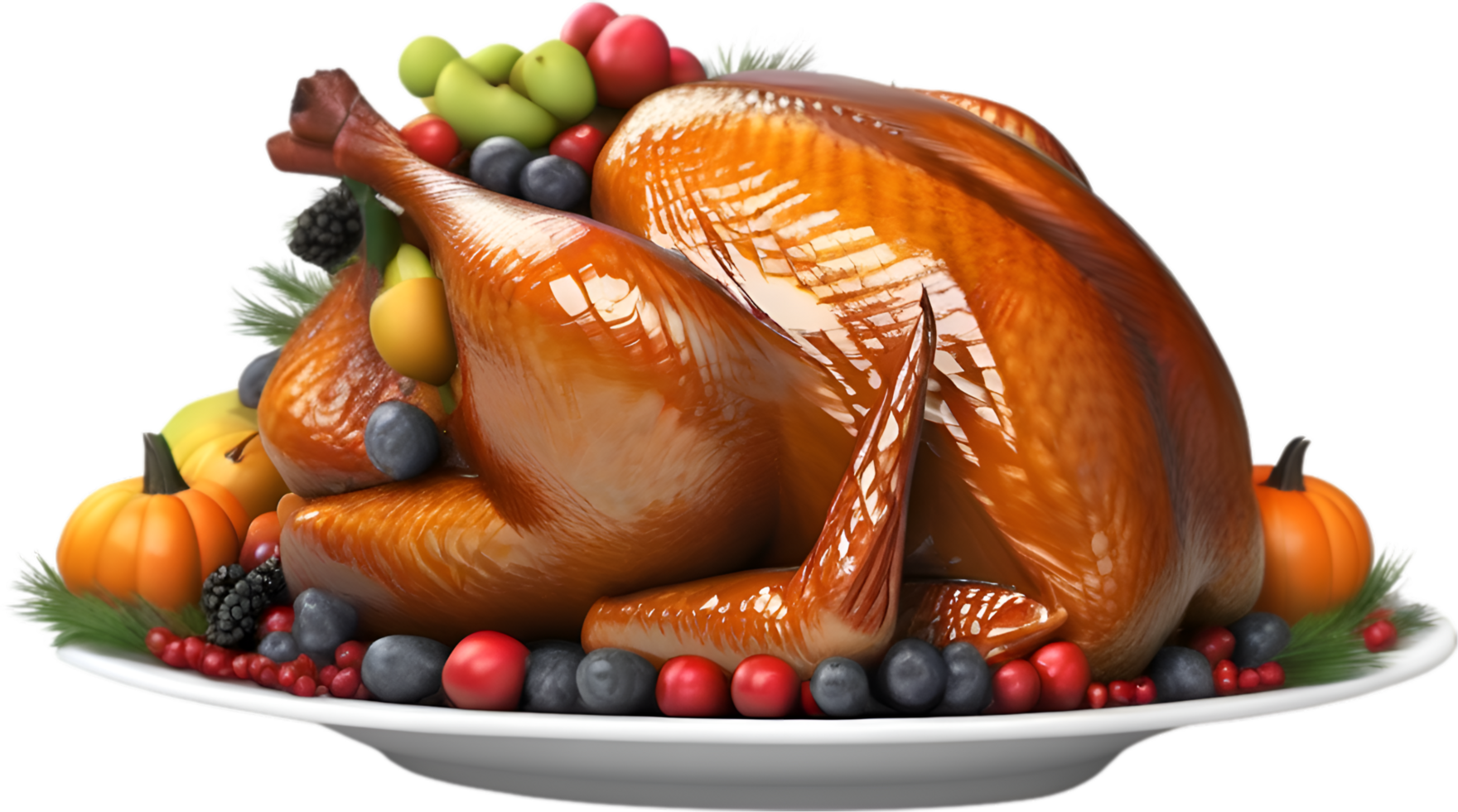 AI generated Image of a Turkey with a Thanksgiving theme. Ai-Generated. png