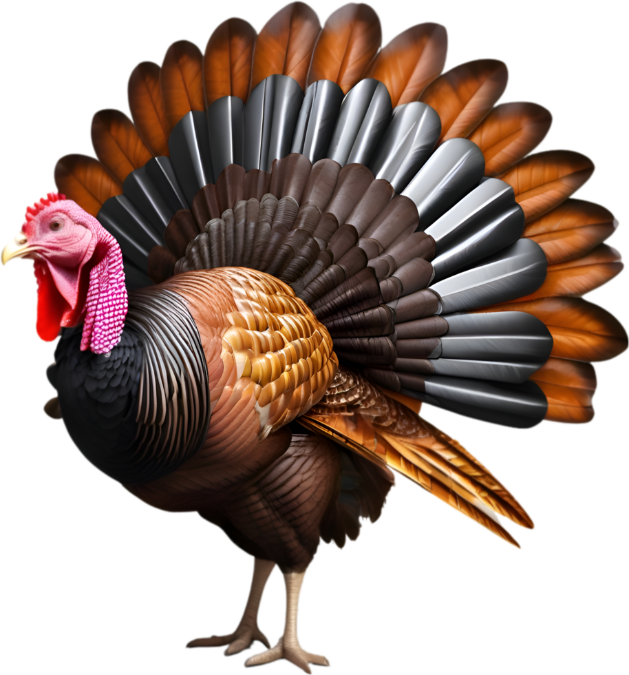 AI generated Image of a Turkey with a Thanksgiving theme. Ai-Generated. png