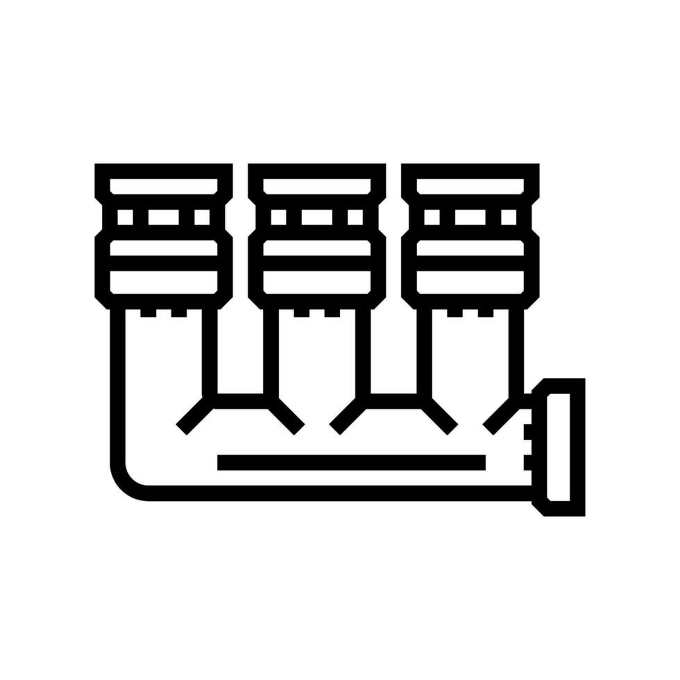 tube pipeline line icon vector illustration