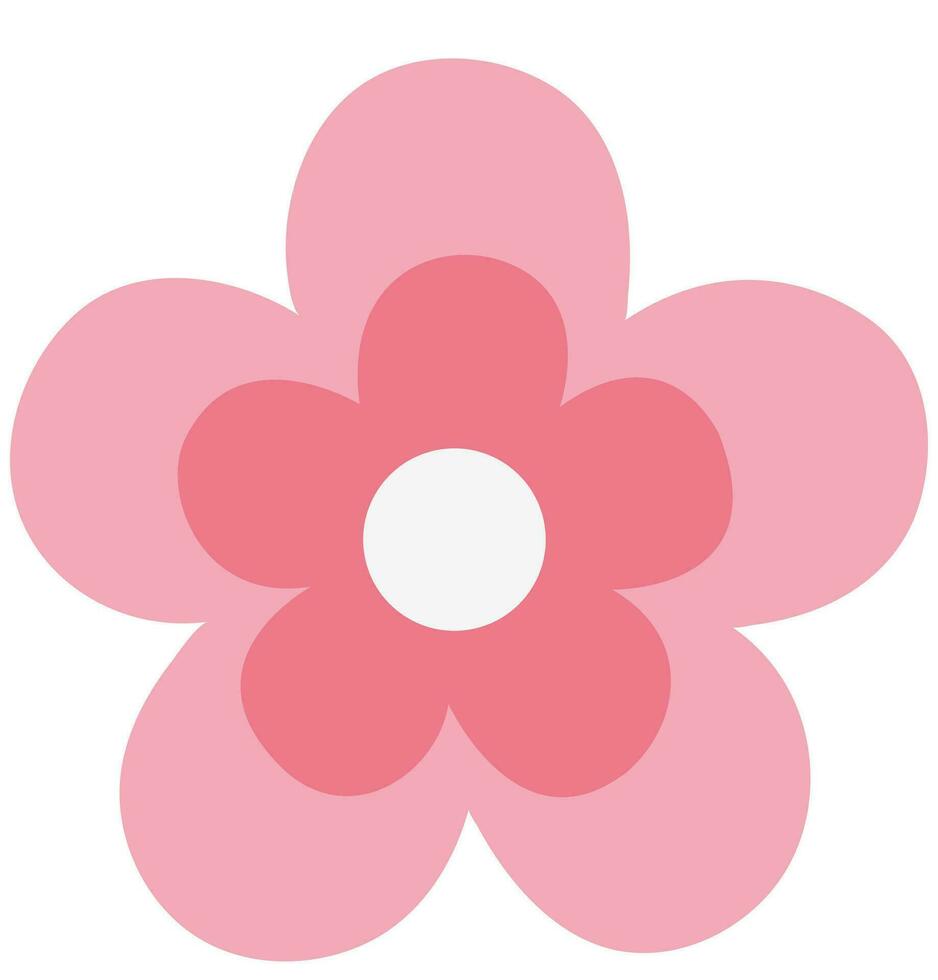 Cute little flowers icon isolated on white background. vector