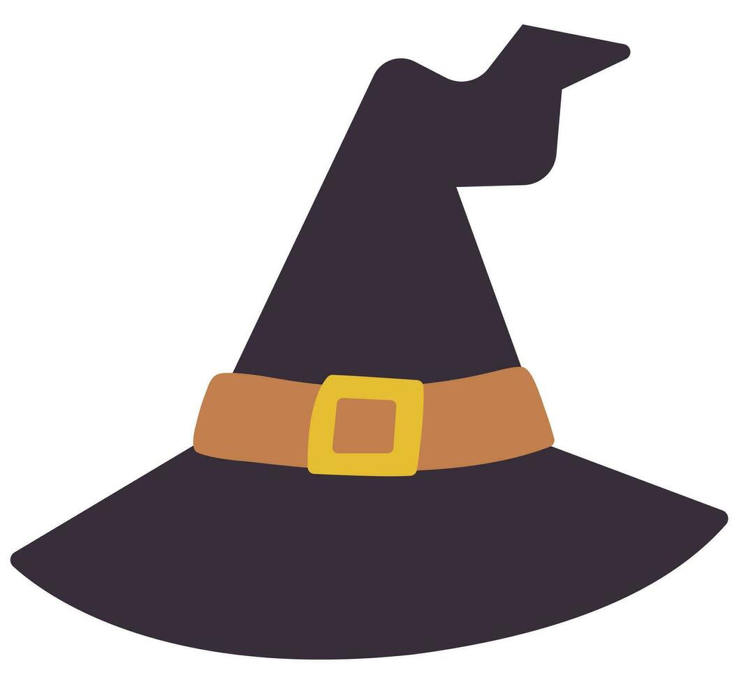 Witch hat isolated illustration on white background. vector